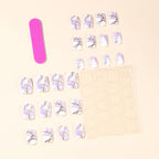 Nail Extensions Marble Effect Gold Accents Acrylic