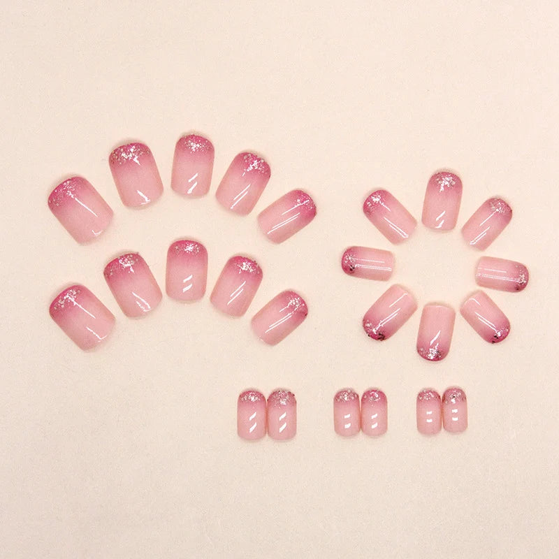 Nail Extensions Ombre Glitter Easy Apply & Lightweight