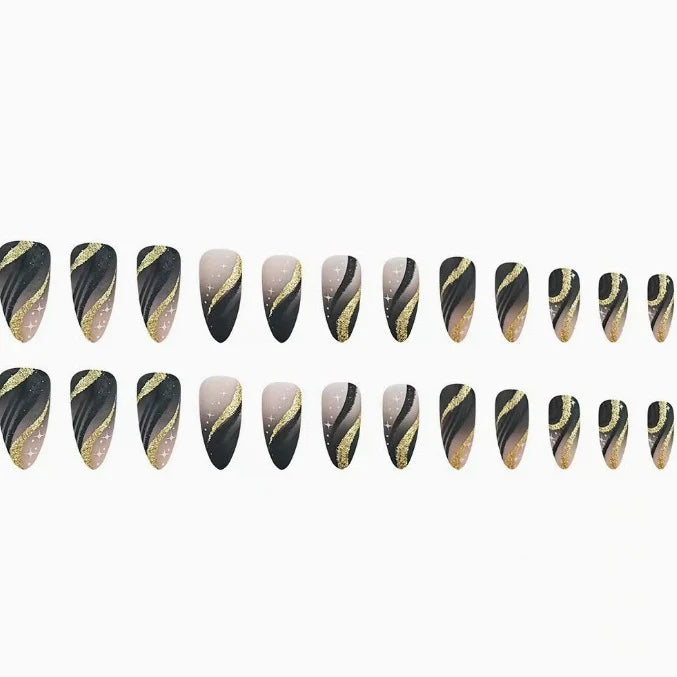 Nail Extensions Ombre Glitter Reusable