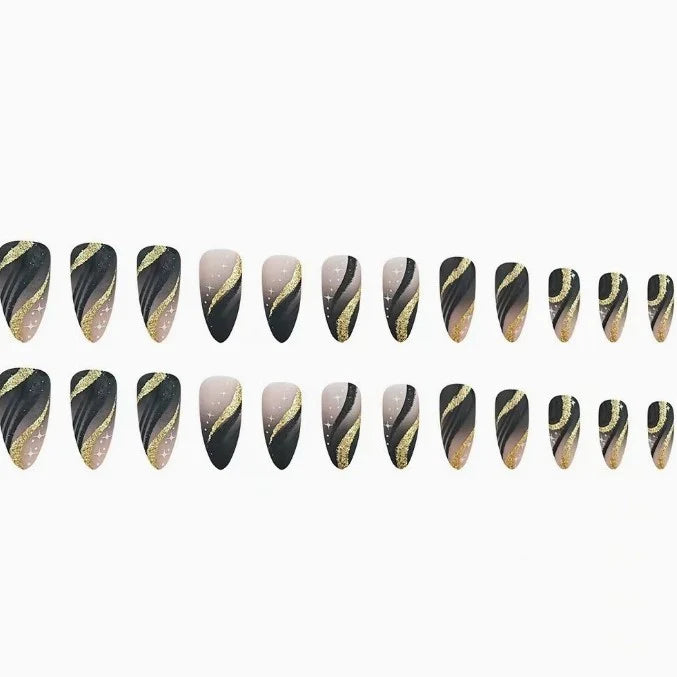 Nail Extensions Ombre Glitter Reusable