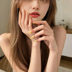 Nail Extensions Ombre Gradient Floral Accents Almond Shape
