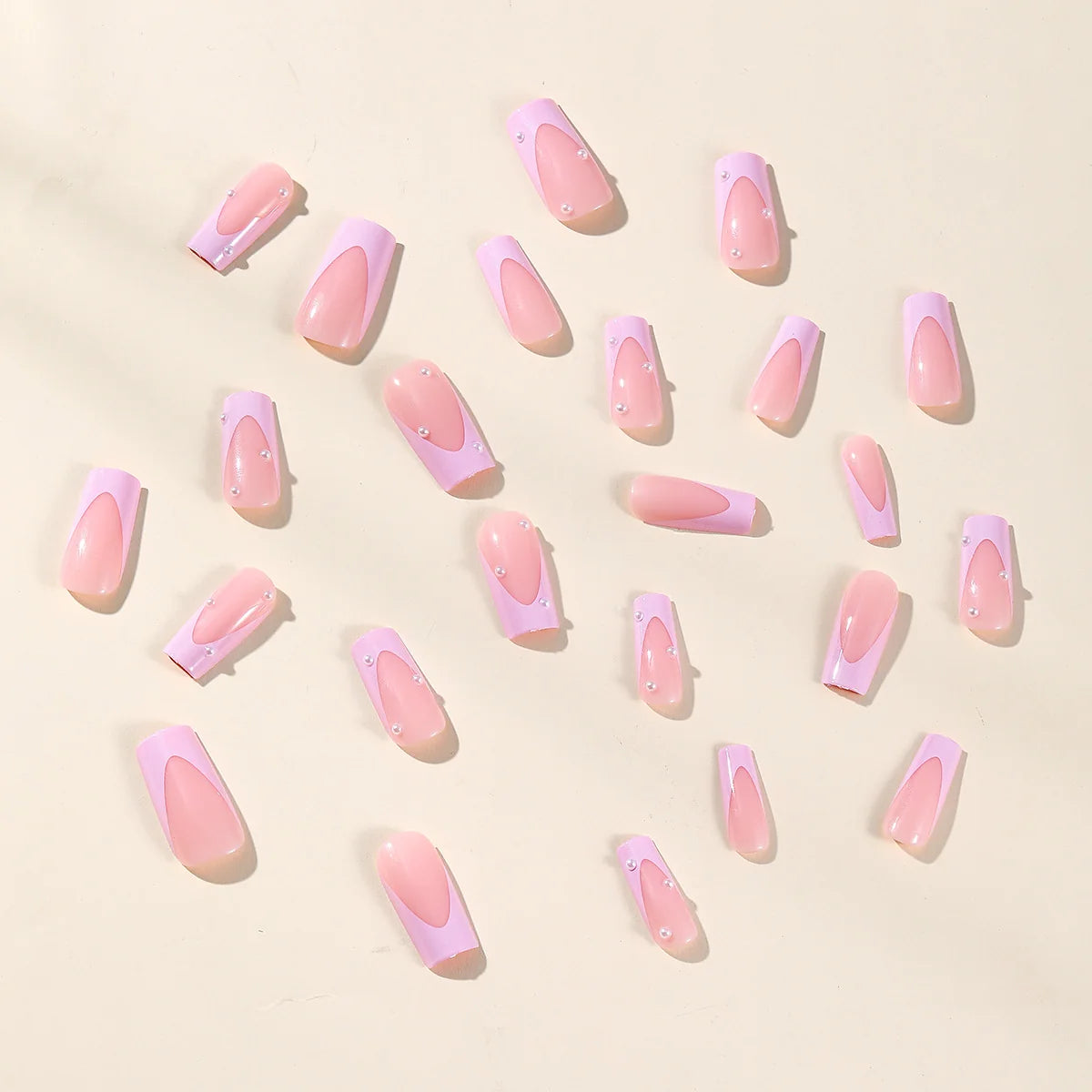 Nail Extensions Press-On 3D Pearl Accents Reusable