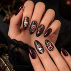 Nail Extensions Self-Adhesive Acrylic Gothic Floral & Skull
