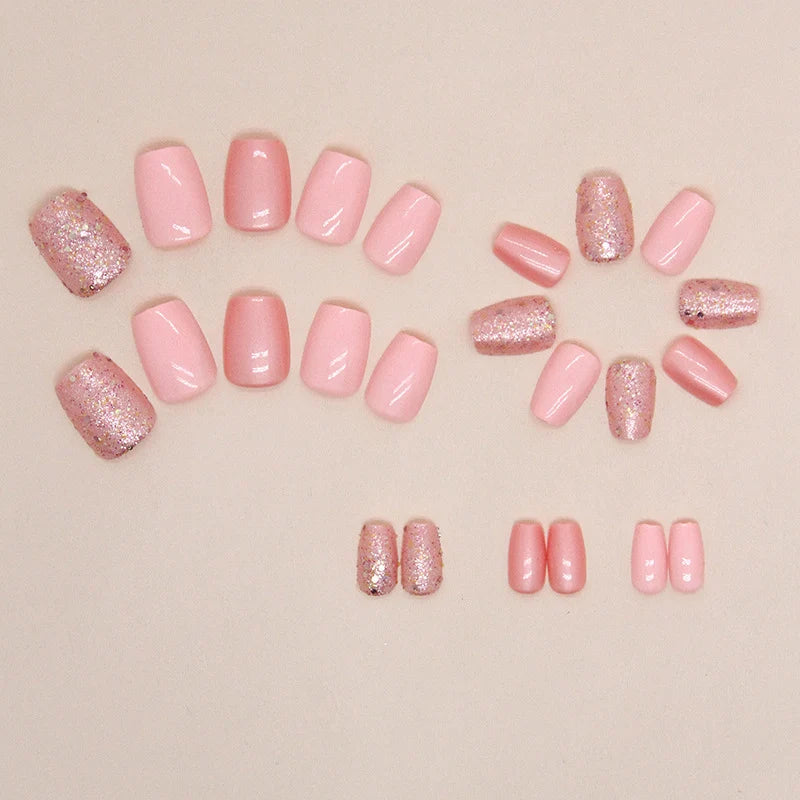 Nail Extensions Sparkling Glitter Easy Application & Comfort Fit