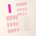 Nail Extensions Stiletto Acrylic 3D Floral & Bow