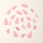 Nail Extensions Stiletto Acrylic 3D Floral & Bow