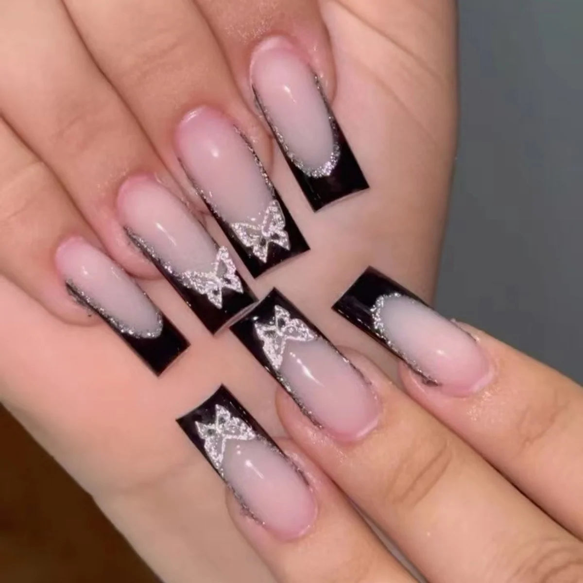 Nail Extensions Stiletto Butterfly Accents Lightweight & Durable