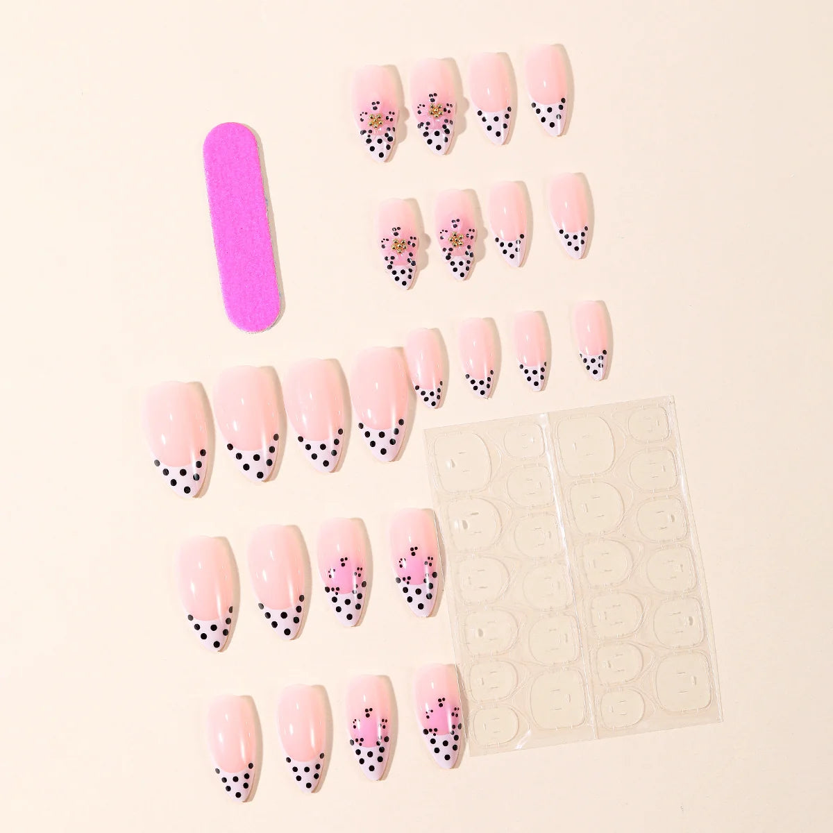 Nail Extensions Stiletto Floral Design Easy Apply