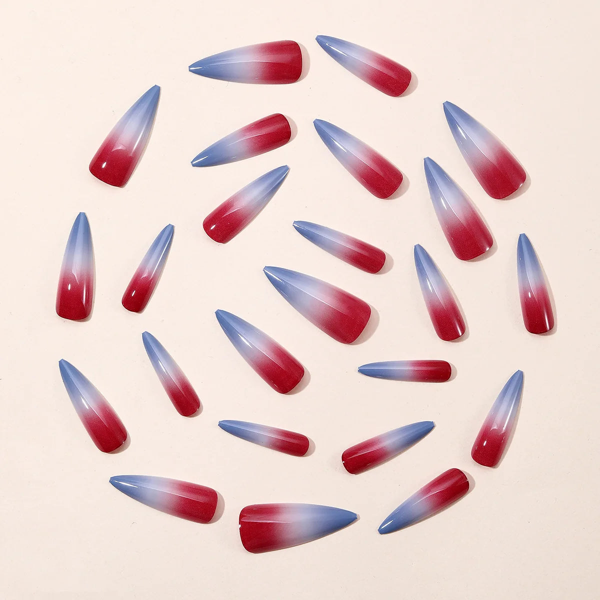 Nail Extensions Stiletto Ombré Gradient Easy Application