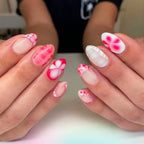 Nail Gel Enhancements Chip-Resistant Floral & Abstract