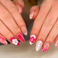 Nail Gel Enhancements Chip-Resistant Floral & Abstract