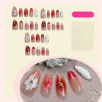 Nail Set Acrylic Floral & Glitter Easy Application