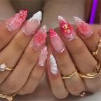 Nail Set Acrylic Floral & Glitter Easy Application