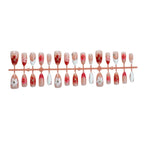 Nail Set Acrylic Floral & Glitter Easy Application