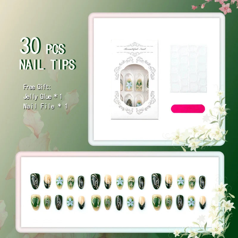 Nail Set Floral Designs Salon Quality Easy Application