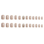Nail Set Glue-On Glossy Gold Long-Lasting
