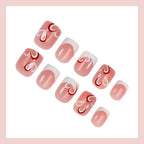 Nail Set Intricate Floral Design Easy Application 35 Pieces