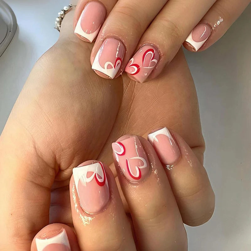Nail Set Intricate Floral Design Easy Application 35 Pieces