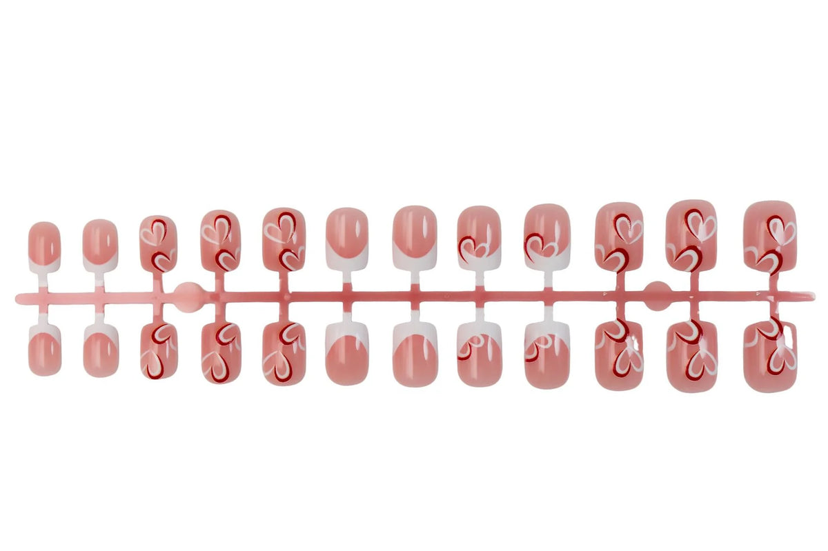 Nail Set Intricate Floral Design Easy Application 35 Pieces