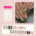 Nail Set Intricate Floral Design Easy Application 35 Pieces