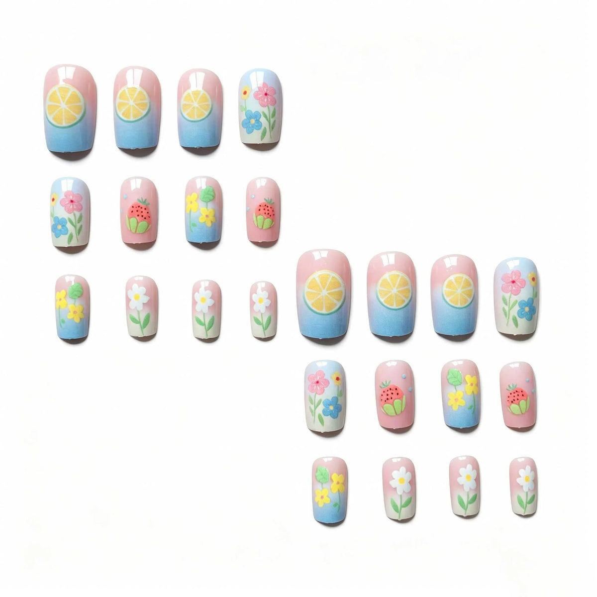 Nail Stickers Fruit & Floral Long Lasting