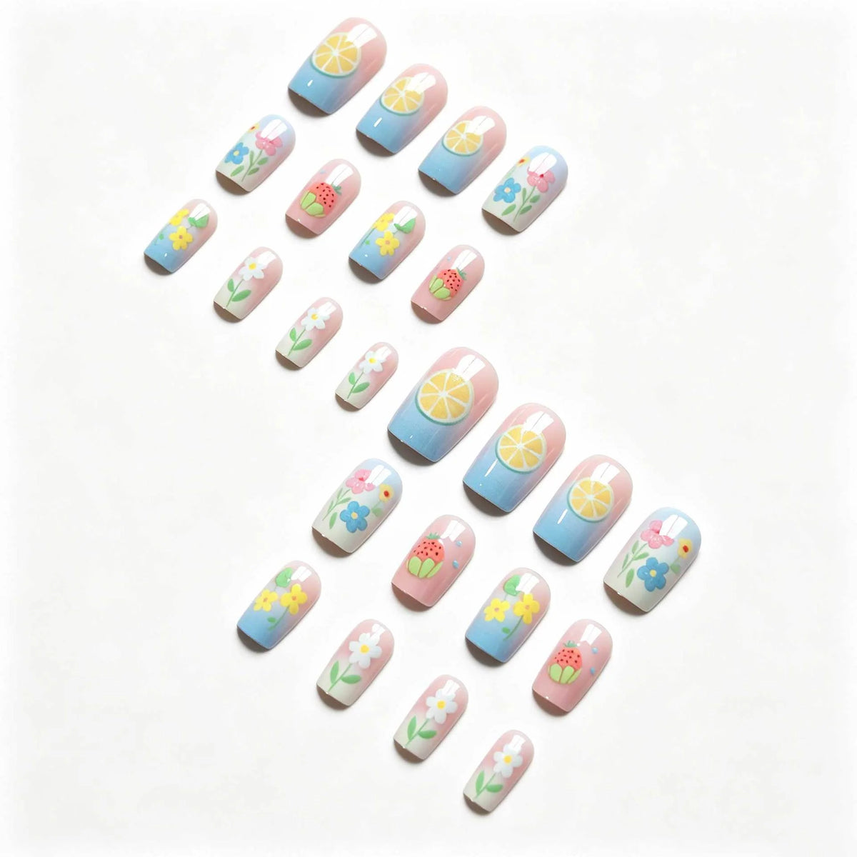 Nail Stickers Fruit & Floral Long Lasting