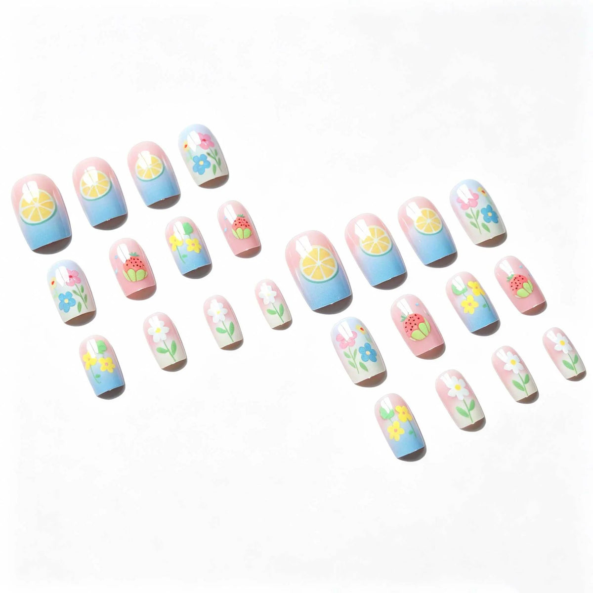 Nail Stickers Fruit & Floral Long Lasting