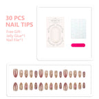 Nail Tip Set 30-Piece Decorative With Glue & File