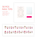 Nail Tips 30-Piece Floral With Glue & File