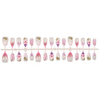 Nail Tips 30-Piece Floral With Glue & File