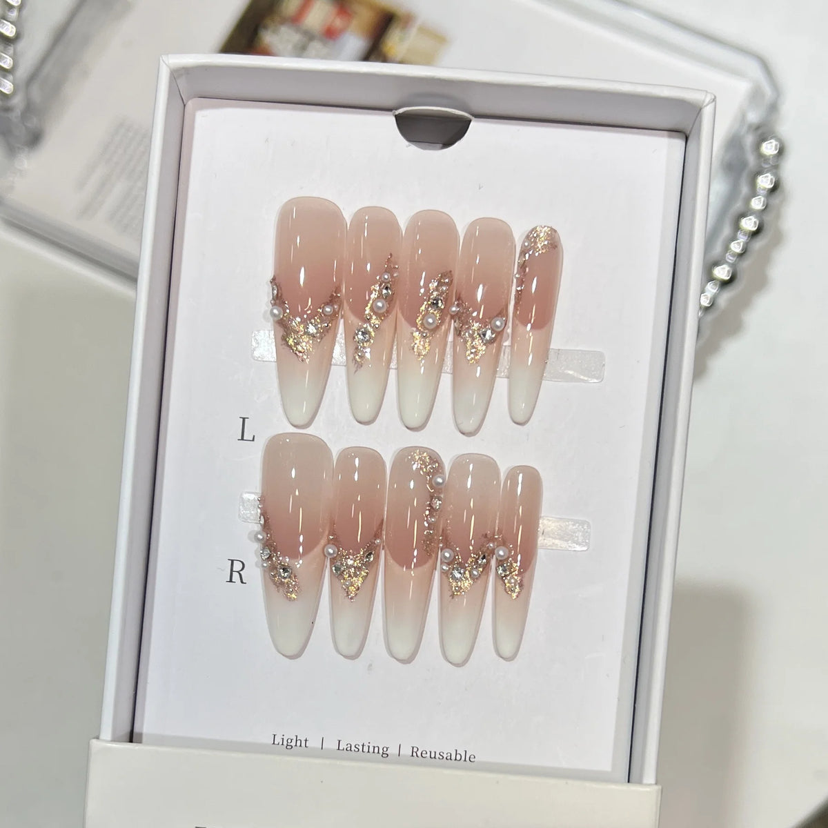 Nail Tips Acrylic Gradient Reusable & Lightweight