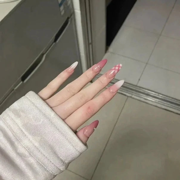 Nail Tips Long Stiletto Pink Easy Application