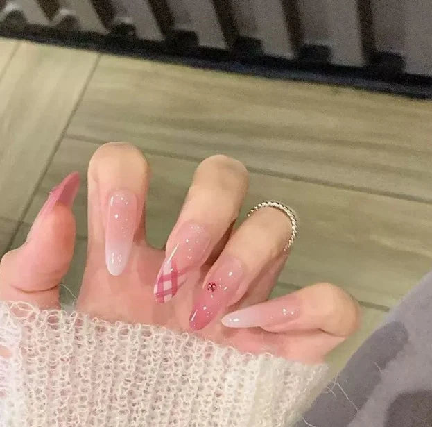 Nail Tips Long Stiletto Pink Easy Application