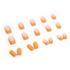 Nail Tips Ombre Pink-Orange Adhesive Included