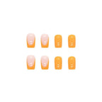Nail Tips Ombre Pink-Orange Adhesive Included