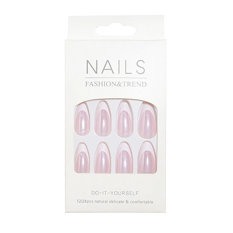 Nail Tips Self-Adhesive Natural Finish Set of 24