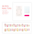 Nail Tips Set 30 Pieces Jelly Glue & File