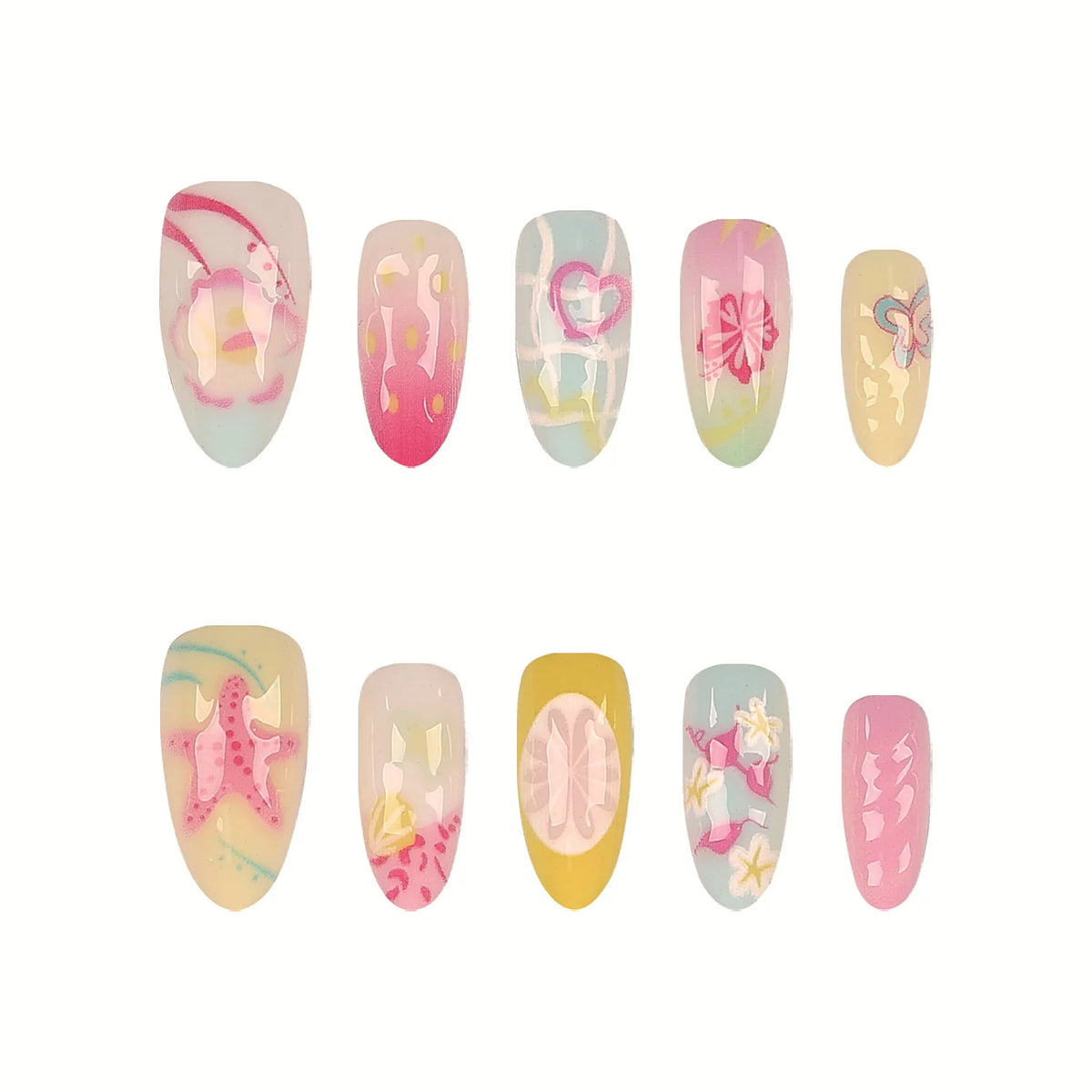 Nail Tips Set 30 Pieces Jelly Glue & File