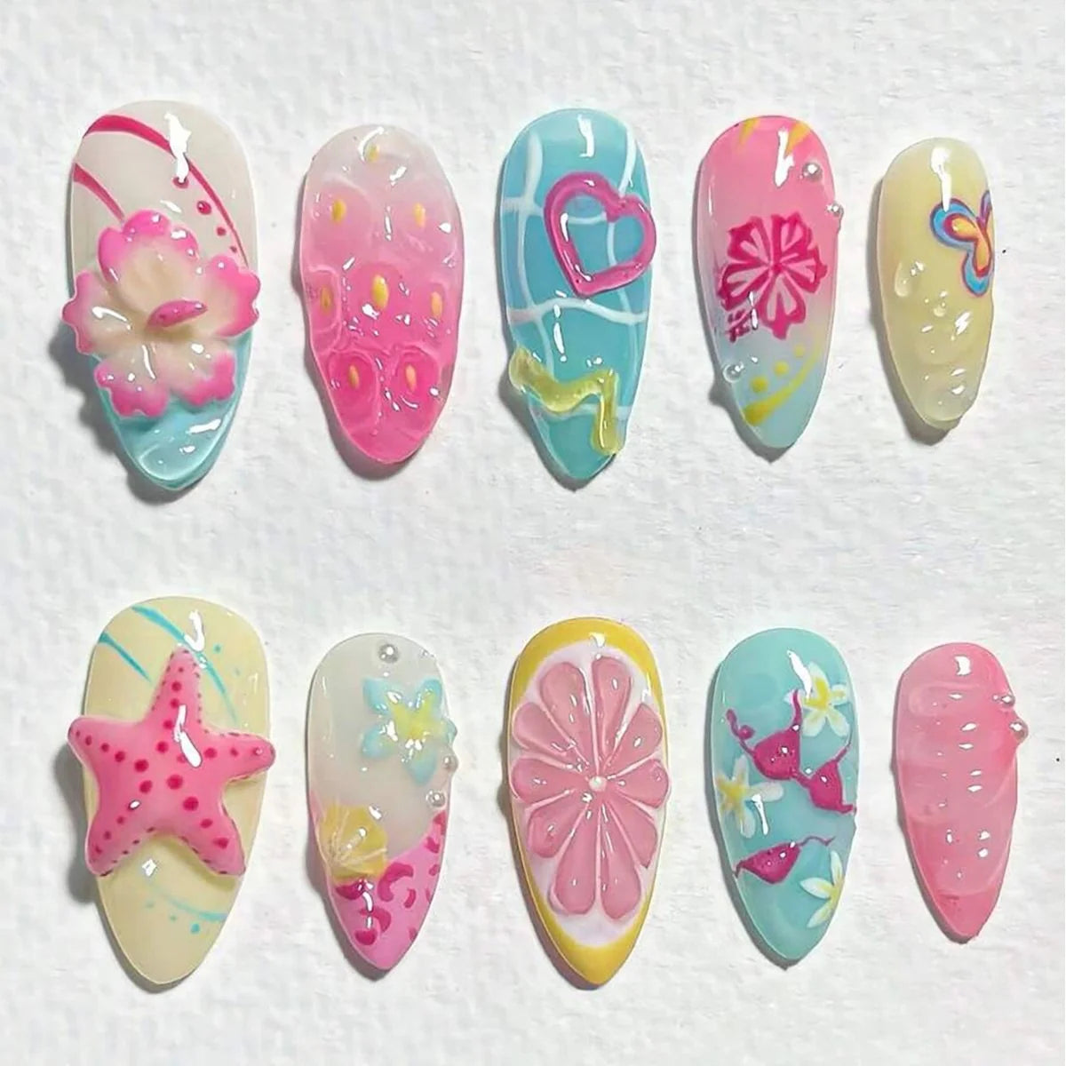 Nail Tips Set 30 Pieces Jelly Glue & File