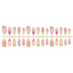 Nail Tips Set 30 Pieces Jelly Glue & File