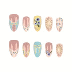 Nail Tips Set 30 Unique Designs Glue & File