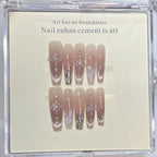 Nail Tips Set Floral Designs & Shimmer Accents Reusable