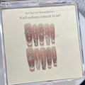 Nail Tips Set Floral Designs & Shimmer Accents Reusable