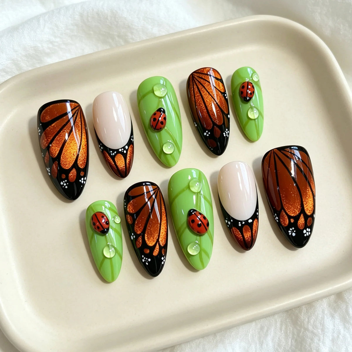 Nail Wraps Butterfly & Floral Peel-And-Stick Long-Lasting