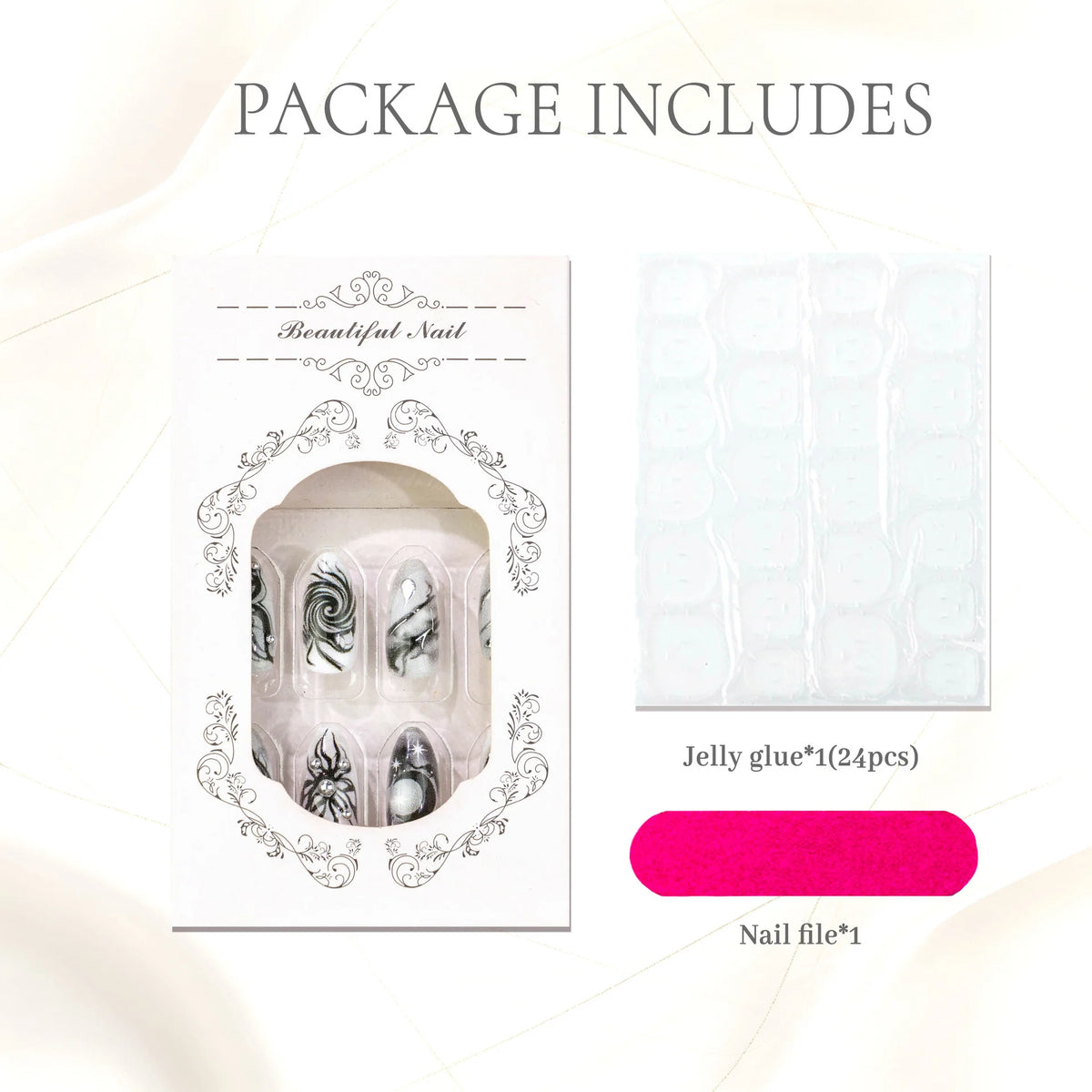 Nail Wraps Floral Design Self-Adhesive & Long-Lasting