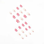 Nail Wraps Heart & Checkered Peel-And-Stick Chip-Resistant