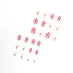 Nail Wraps Heart & Checkered Peel-And-Stick Chip-Resistant