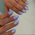 Nail Wraps Maritime Blue Stripes High-Gloss & Long-Lasting