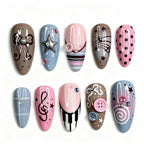 Nail Wraps Peel-And-Stick Includes Jelly Glue & Nail File