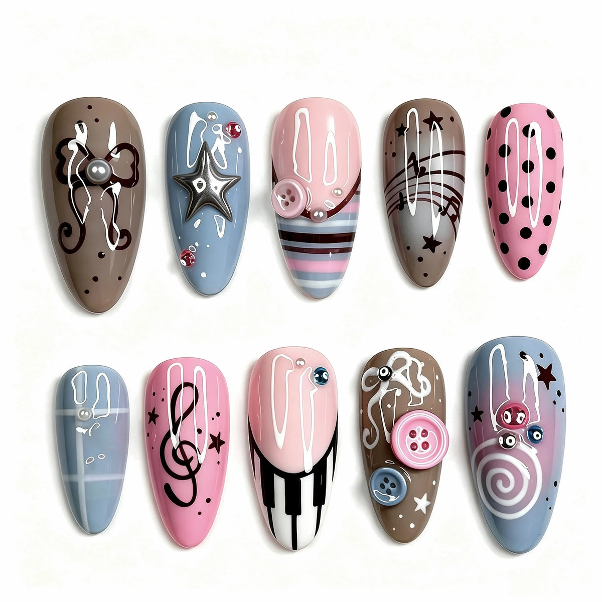 Nail Wraps Peel-And-Stick Includes Jelly Glue & Nail File